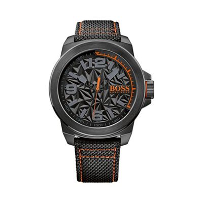 Men's textured dial nylon strap watch 1513343